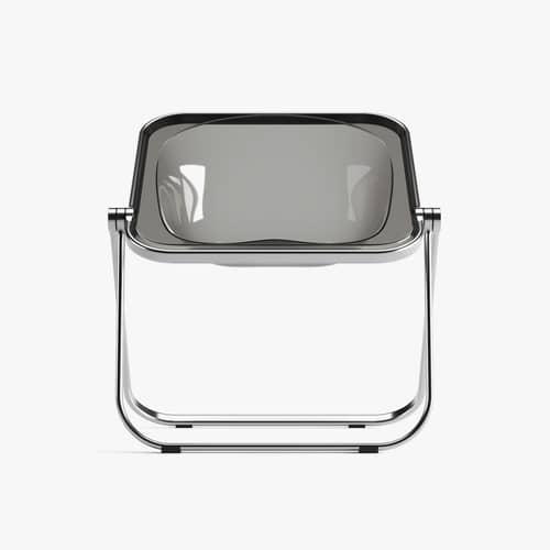 Fauteuil pliant Plona / Giancarlo Piretti, 1970 - ANONIMA CASTELLI - Fumé - Aluminium poli, Plexiglas