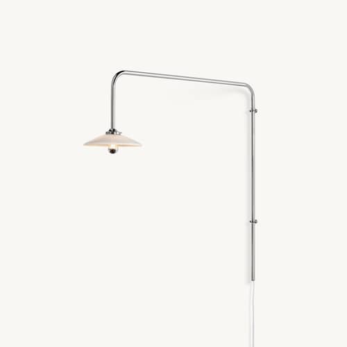 Hanging Lamp n°5 Wall light with plug metal silver / H 100 x W 90 cm - valerie objects - Chromed steel - Chromed steel, Glass