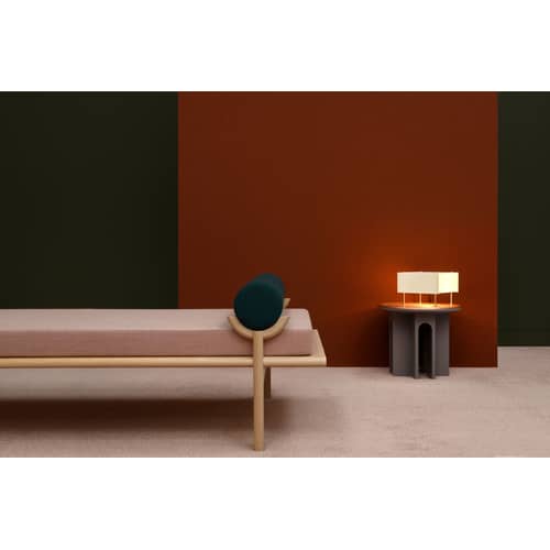 Lampe de table G61 Small métal blanc / Réédition 1959, Pierre Guariche - SAMMODE STUDIO - Blanc & laiton - Laiton brossé, PMMA, Tôle d\'acier perforée