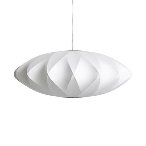 Bubble Saucer Pendant plastic material textile white / Medium - Criss-crossed patterns - Hay - Ø 63 cm / Off white -  Toile polymère, Steel