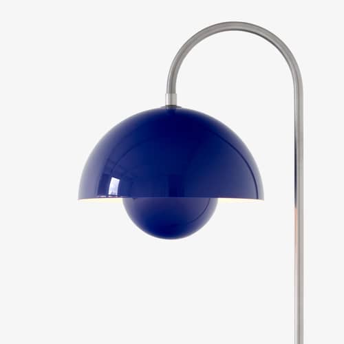 Stehleuchte Flowerpot VP12 metall blau / Verner Panton, 1969 - &tradition - Kobaltblau - Stahl