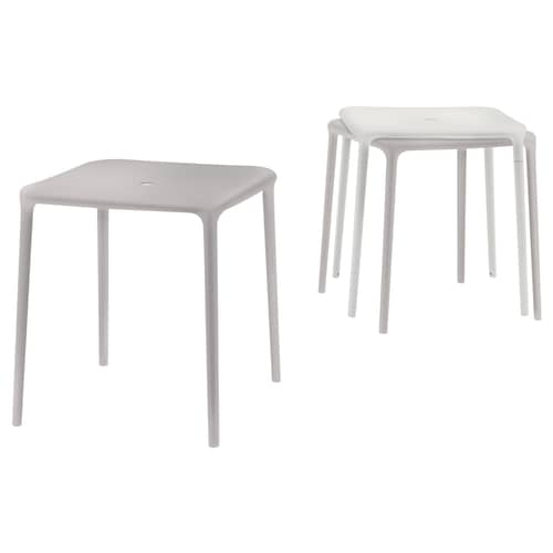 Table carrée Air-Table beige / 65 x 65 cm - Jasper Morrison, 2001 - Magis - Beige - Polypropylène