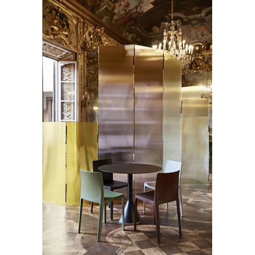 Table ronde Palissade Cone métal gris noir / Ø 90 cm - Bouroullec, 2016 - Hay - Anthracite - Acier laqué époxy, Béton