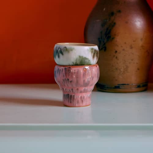 Tasse 70s ceramics céramique multicolore / Set de 2 - 24 cl - HK LIVING - Expression - Grès émaillé