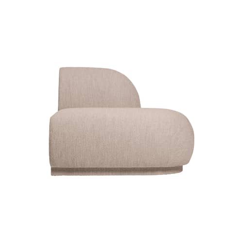Canapé modulable Rico / Module latéral ouvert droite - Ferm Living - Latéral ouvert droite - Bois, Mousse, Tissu bouclé