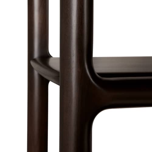 Etagère basse Eda bois marron / L 211 cm x H 72 cm - Ethnicraft - Acajou brun foncé - Acajou massif