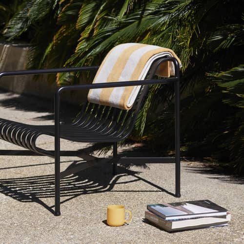 Fauteuil bas Palissade métal gris noir / Dossier bas - Bouroullec, 2016 - Hay - Fauteuil / Anthracite - Acier laqué époxy