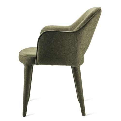 Fauteuil rembourré Cosy tissu vert - POLSPOTTEN - Vert Forêt - Métal, Mousse, Tissu polyester