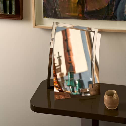 Miroir à poser Qua A3 métal / L 26 x H 46.8 cm - BANG - Miroir - Acier inoxydable