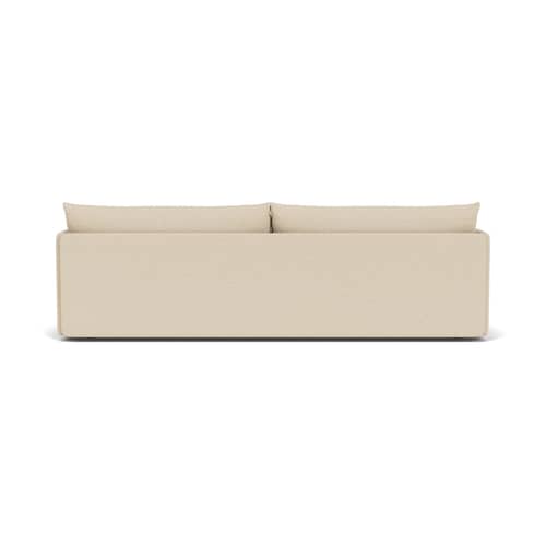 Canapé droit Offset tissu blanc / 3 places - L 228 cm - Audo Copenhagen - Logan Sand / Ecru - Mousse HR, Pin, Ressorts acier, Tissu Logan