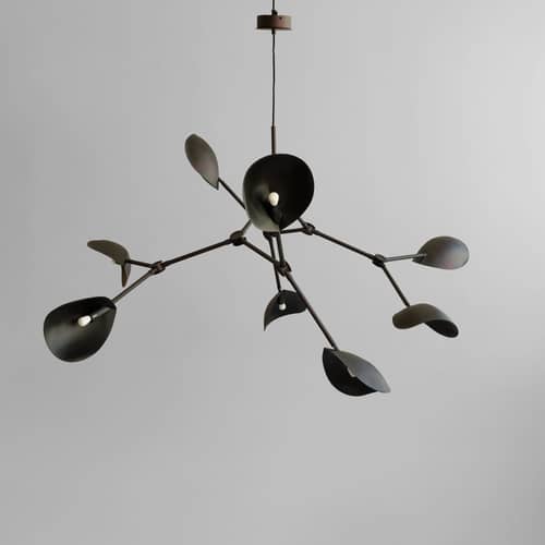 Stingray Grande Pendant metal black / 177 x 142 cm - 101 COPENHAGEN - Burnt Black - Aluminium