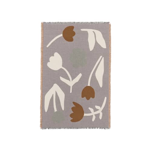 Plaid Rosita / 130 x 180 cm - BROSTE COPENHAGEN - Brun doré - Coton