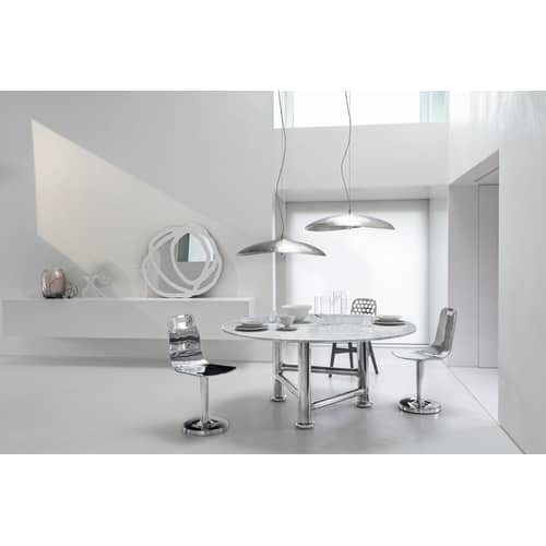 Sospensione Brass 95 metallo / L 80 cm - Gervasoni - Nickel - Nichel