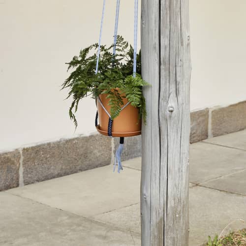 Support pour pot de fleurs Phanta / Polyester recyclé - Hay - Bleu clair - Polyester recyclé