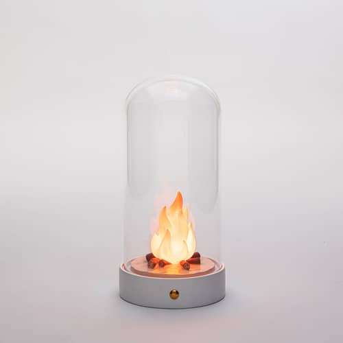 My Little Bonfire Table lamp glass multicoloured / LED - Ø 11 x H 22 cm - Seletti - Bonfire - Glass, Resin
