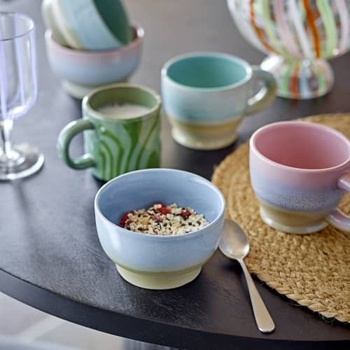 Tazza Ninka ceramica verde / 25cl - Bloomingville - Verde - Gres