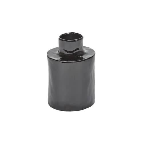 Vase Héléna 4 / Ø 10 x H 15 cm - Mini - Serax - n° 4 / Brun foncé - Grès