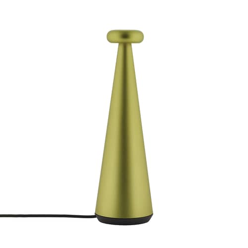 Bedin LED Wireless rechargeable lamp metal yellow - Alessi - Fluorescent yellow - Anodized aluminium