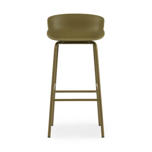 Barhocker Hyg plastikmaterial grün / H 75 cm - Polypropylen - Normann Copenhagen - Olivgrün - Polypropylen, Stahl
