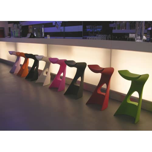 Barhocker Koncord plastikmaterial grau / H 70 cm - Slide - Grau - Recycelbares Polyethylen