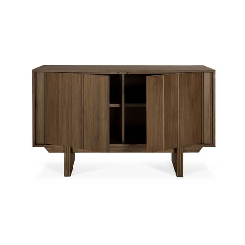 Buffet Pillar bois marron / L 119 x H 70 cm - Ethnicraft - L 119 cm / Teck brun - Teck massif teinté