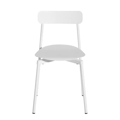 Chaise empilable Fromme / Aluminium - Petite Friture - Blanc - Aluminium