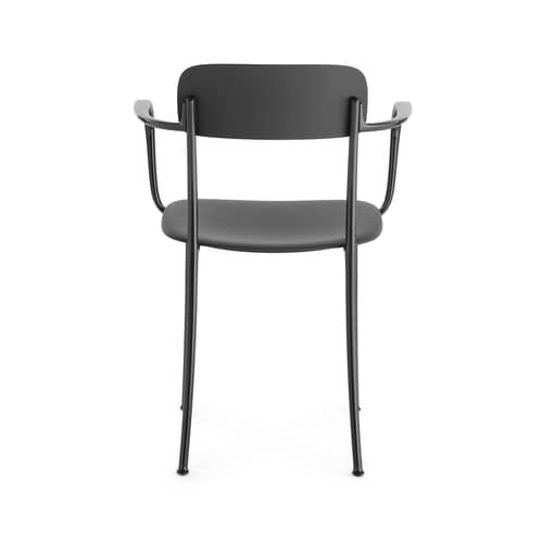 Savoia Dining chair plastic material grey - Kartell - Charcoal grey - Painted aluminium, Technopolymer