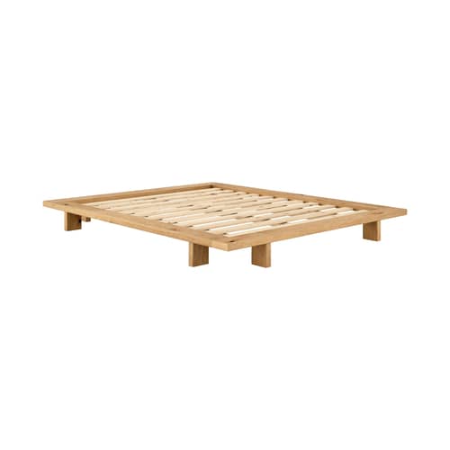 Japan Double bed natural wood / For Mattress 160 x 200 cm - KARUP - Natural Oiled Oak (602) - Oiled oak, Solid pine