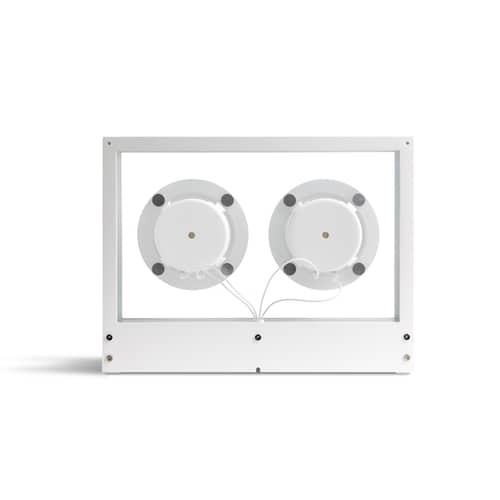 Enceinte Small verre blanc / L 26 x H 20 cm - Verre trempé - Transparent Speaker - Blanc / Transparent - Aluminium, Verre trempé