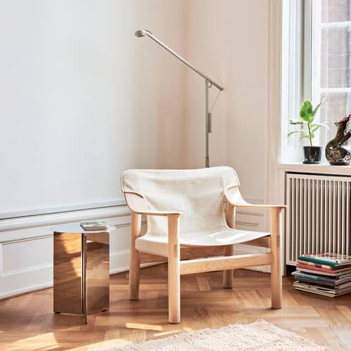 Lampada a stelo Fifty-Fifty LED metallo grigio / Lampada da lettura orientabile - Hay - Grigio cenere - Alluminio termolaccato