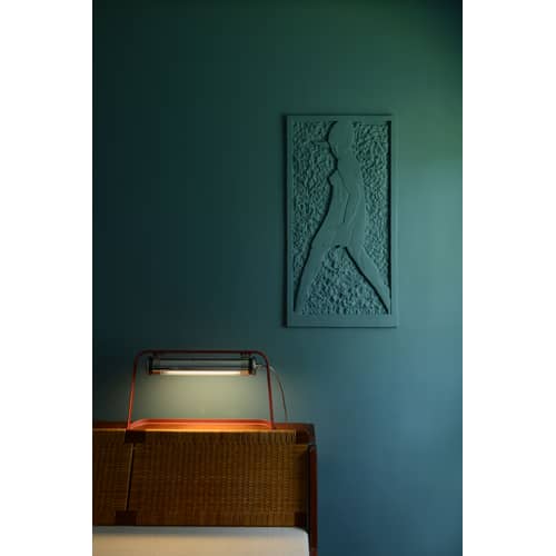 Lampada da esterno Astrup LED metallo rosso / L 60 cm - SAMMODE STUDIO - Rosso / Argento - Alluminio laccato, policarbonato