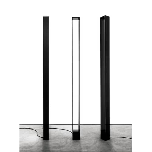 Lampadaire Tru LED / H 185 cm - Nemo - Noir - Aluminium extrudé