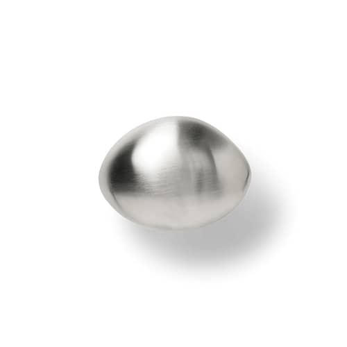 Appendiabiti Lemon metallo argento / Maniglia - Ferm Living - Acciaio spazzolato - Acciaio inossidabile satinato