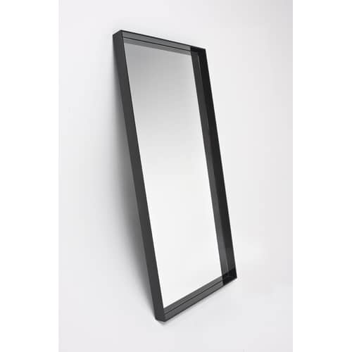 Miroir mural Only me plastique noir / L 50 x H 70 cm - Philippe Starck, 2012 - Kartell - Noir opaque brillant - Miroir, PMMA