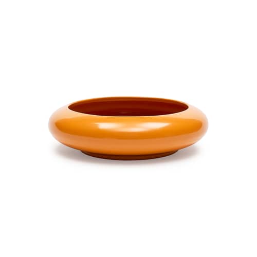 Oloha Small Outdoor wall light metal orange / Wireless lamp - Ø 22.5 cm - Fatboy - Orange luminous - ABS, Silicone, Thermolacquered aluminium