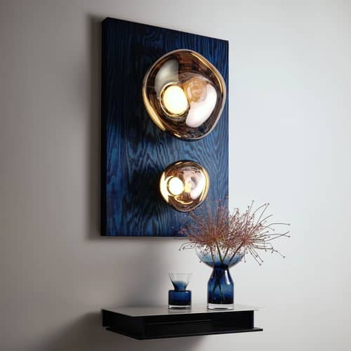 Applique Melt Surface Mini LED / Plafonnier - Ø 30 cm / Change de couleur - Tom Dixon - Bronze - Polycarbonate soufflé