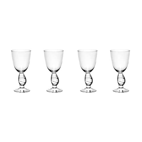 Out of Lines Red wine glass glass transparent / Set of 4 - Serax - Transparent - Mouth blown glass