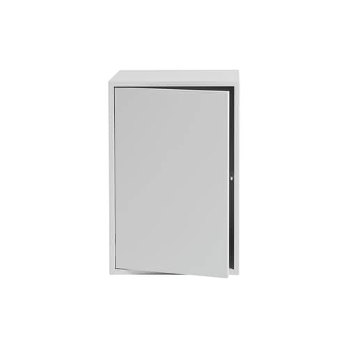 Scaffale Stacked legno grigio / Larghezza 43x65 cm - Con porta - Muuto - Grigio - MDF tinto