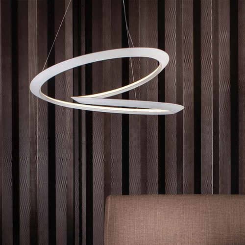 Suspension Kepler MINOR Uplight LED / Ø 84 cm-  Lumière vers le haut - Nemo - Blanc - Aluminium extrudé, Méthacrylate