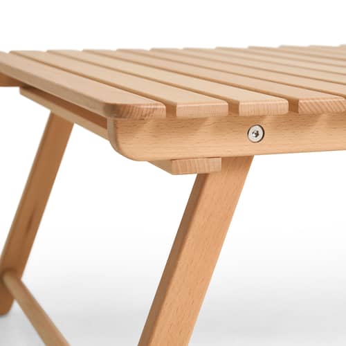 Table basse pliante Outdoor Market / 78 x 58 x H 29.5 cm - Jasper Morrison - Hay - Hêtre naturel - Hêtre certifié FSC
