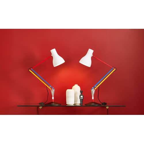 Type 75 Table lamp metal multicoloured / Edition n°3 - Anglepoise - Red, Yellow, Blue - Aluminium