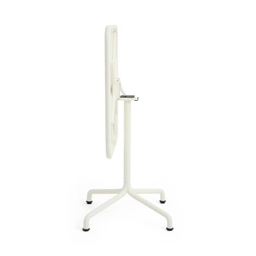 Table rectangulaire Deville métal blanc / 60 x 70 cm - Hay - Blanc crème - 