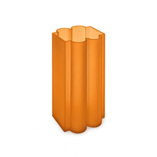 Vase Okra plastikmaterial orange / H 34 cm - Recycled / Patricia Urquiola, 2025 - Kartell - Orange - Recyceltes PMMA