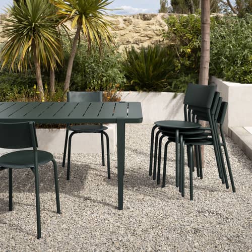 avec fixation étau OUTDOOR Base, legs metal green / H 75 cm - To create an outdoor table - TIPTOE - Forest green - Powder coated steel