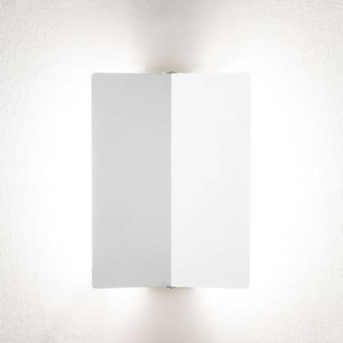 Lampada da parete  metallo bianco con alette orientabili piegate LED /Charlotte Perriand, 1965 - Nemo - bianca - alluminio verniciato, metallo verniciato