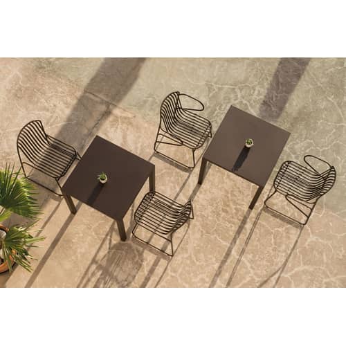 Chaise empilable Riviera métal blanc - Emu - Blanc - Acier verni
