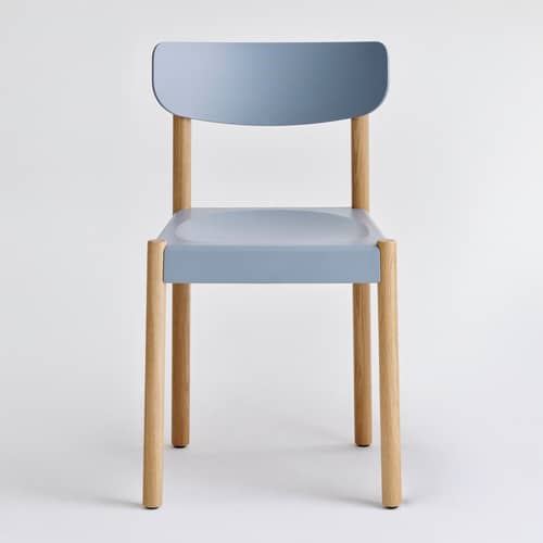 Chaise Pack 10 bleu / Polypropylène recyclé - Hay - Bleu / Chêne huilé - Chêne massif huilé, Fibre de bois, Polypropylène recyclé