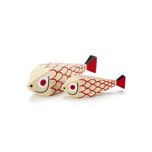 Décoration Wooden Dolls - Mother Fish & Child bois rouge / By Alexander Girard, 1952 - Vitra - Mother Fish & Child - Sapin