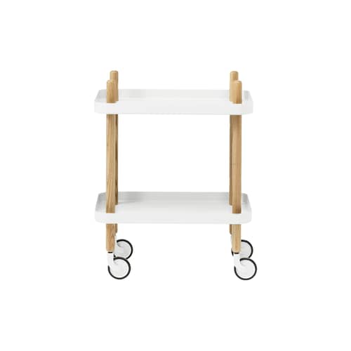 Desserte Block métal blanc / 50 x 35 cm - Normann Copenhagen - Blanc - Acier, Frêne