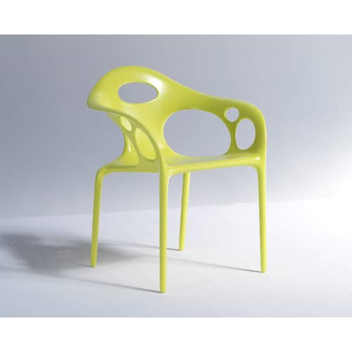 Fauteuil empilable Supernatural plastique blanc - Moroso - Blanc - Fibre de verre, Polypropylène